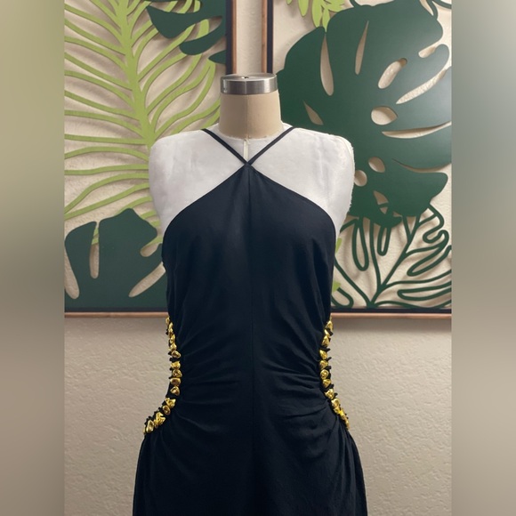 CULT GAIA SILVIA DRESS Black/Gold - Picture 10 of 15